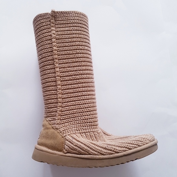UGG Tan Cable Knit Tall Boots - Picture 2 of 16